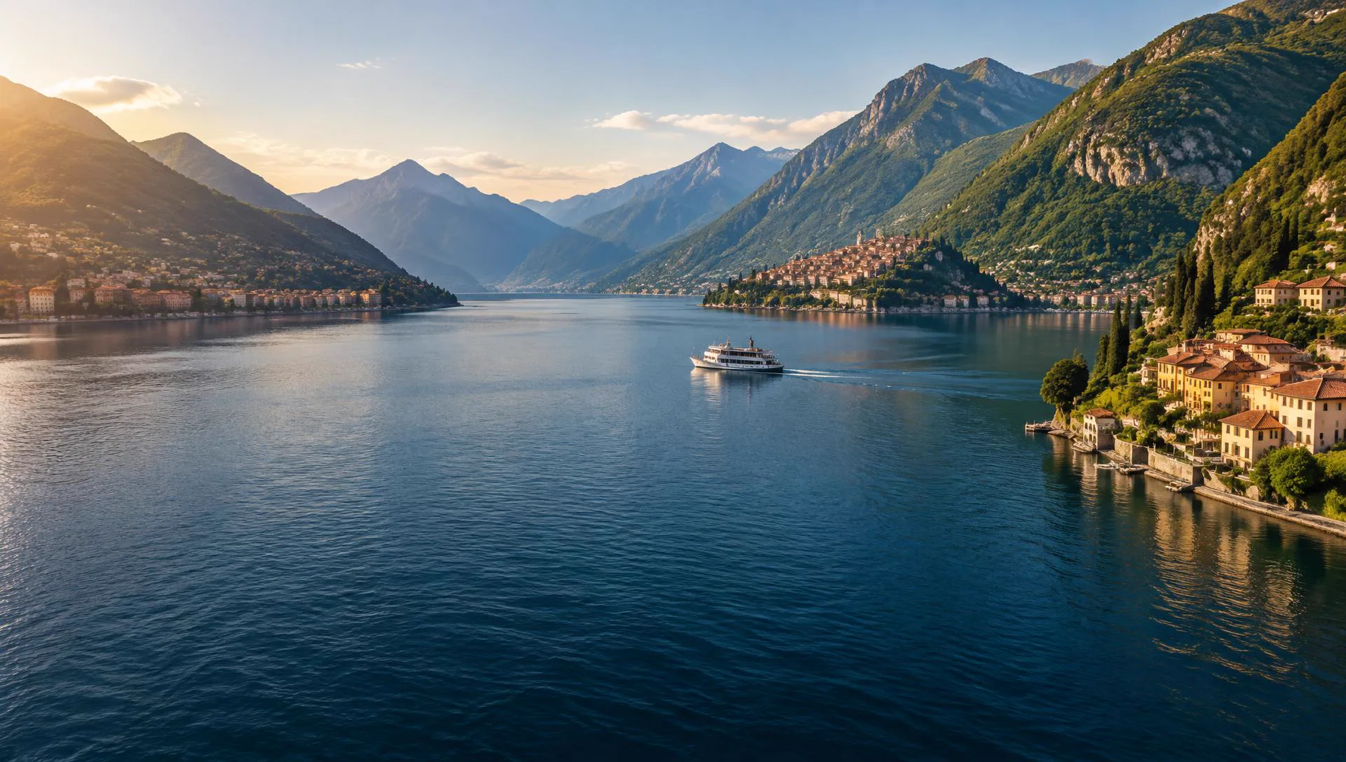 Panorama del Lago di Como tra borghi e montagne